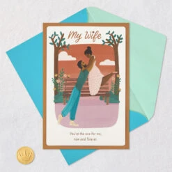 Hallmark You're The One For Me Anniversary Card For Wife From Husband -Hallmark Gift Shop Couple in Park Anniversary Card for Wife From Husband 799AVY3344 08