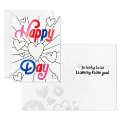 Hallmark Happy Hearts Kids Classroom Valentines Set With Cards, Stickers And Customizable Mailbox -Hallmark Gift Shop Createyourown Valentines and Box With Stickers 5VBX2976 03