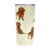 E&S Pets Dachshund Stainless Steel Tumbler, 20 Oz. -Hallmark Gift Shop Dachshunds on Cream Stainless Steel Tumbler 11513 01