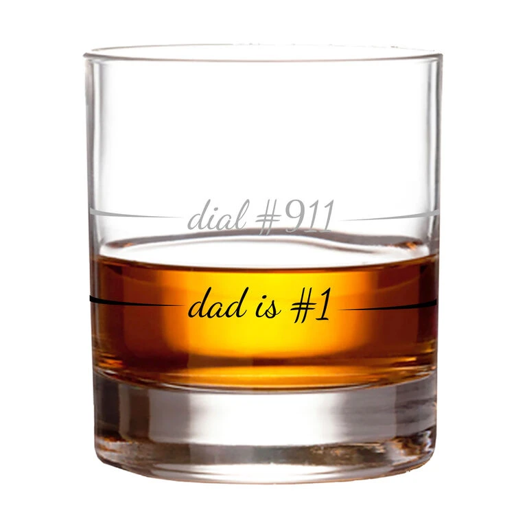 Dad Is #1 Dial #911 Rocks Glass, 10 Oz. 5 Dad Is #1 Dial #911 Rocks Glass, 10 Oz. - Image 3