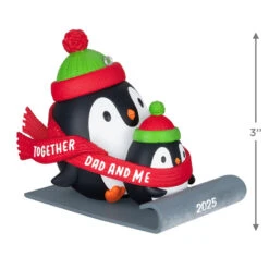 Hallmark Dad & Me Penguins Sledding 2025 Ornament -Hallmark Gift Shop Dad Me Penguins Sledding 2025 Keepsake Ornament 5QGO1485 04