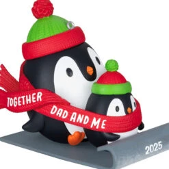Hallmark Dad & Me Penguins Sledding 2025 Ornament -Hallmark Gift Shop Dad Me Penguins Sledding 2025 Keepsake Ornament 5QGO1485 06