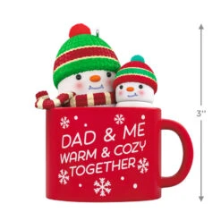 Hallmark Dad & Me Hot Cocoa Mug 2023 Ornament -Hallmark Gift Shop Dad Me Snowmen in Mug Keepsake Ornament 1599QGO2579 03