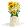 Hallmark Daisy And Sunflower Bouquet Thinking Of You 3D Pop-Up Card