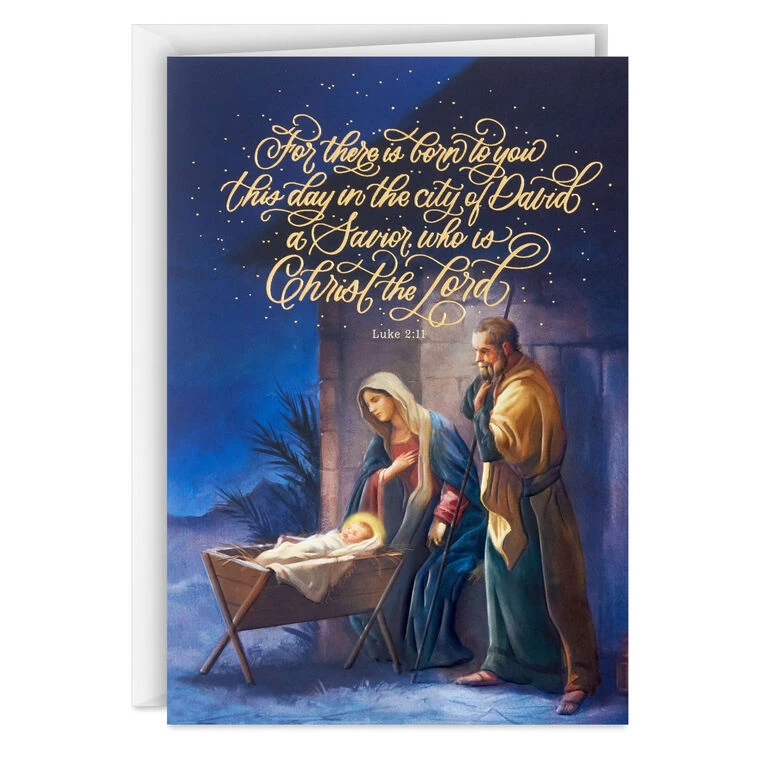 Hallmark DaySpring A Savior Born To You Boxed Christmas Cards, Pack Of 16 4 Hallmark DaySpring A Savior Born To You Boxed Christmas Cards, Pack Of 16 - Image 2