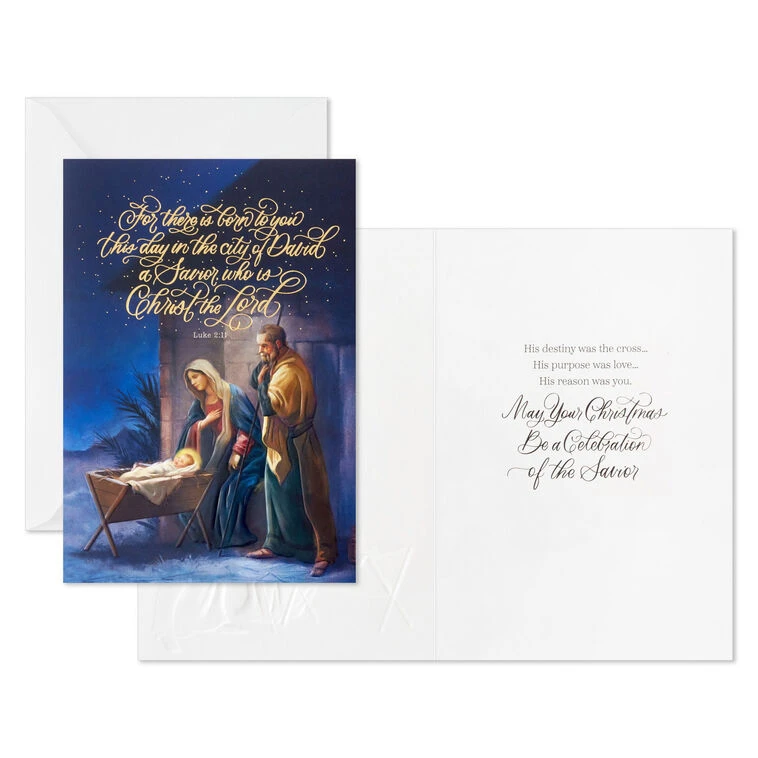 Hallmark DaySpring A Savior Born To You Boxed Christmas Cards, Pack Of 16 5 Hallmark DaySpring A Savior Born To You Boxed Christmas Cards, Pack Of 16 - Image 3