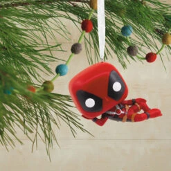 Marvel Deadpool Laying Down Funko POP!® Hallmark Ornament -Hallmark Gift Shop Deadpool Laying Down Funko Pop Christmas Ornament 3HCM3117 02