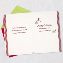 Hallmark You're So Good Together Christmas Card For Son And Wife -Hallmark Gift Shop Deer With Lights Christmas Card for Son and Wife 699XZH7301 04