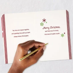 Hallmark You're So Good Together Christmas Card For Son And Wife -Hallmark Gift Shop Deer With Lights Christmas Card for Son and Wife 699XZH7301 08