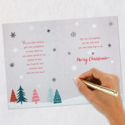 Hallmark You're The Very Best Christmas Card For Parents -Hallmark Gift Shop Deer and Cabin in Snowy Forest Parents Christmas Card 699XZH4122 07