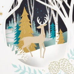 Hallmark Deer In The Woods Boxed Christmas Cards, Pack Of 8 -Hallmark Gift Shop Deer in Evening Woods Boxed Christmas Cards 1XPX2628 06