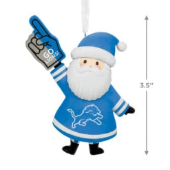 NFL Detroit Lions Santa Fan Hallmark Ornament -Hallmark Gift Shop Detroit Lions Santa Fan Christmas Ornament 1OSL2583 04