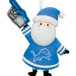 NFL Detroit Lions Santa Fan Hallmark Ornament -Hallmark Gift Shop Detroit Lions Santa Fan Christmas Ornament 1OSL2583 06