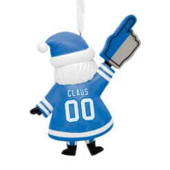 NFL Detroit Lions Santa Fan Hallmark Ornament -Hallmark Gift Shop Detroit Lions Santa Fan Christmas Ornament 1OSL2583 07