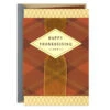 Hallmark Remembering You Among My Blessings Thanksgiving Card -Hallmark Gift Shop Diagonal Fall Plaid Thanksgiving Card 659TH1154 01