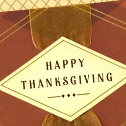 Hallmark Remembering You Among My Blessings Thanksgiving Card -Hallmark Gift Shop Diagonal Fall Plaid Thanksgiving Card 659TH1154 05