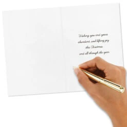 Hallmark Wishing You Abundant Joy Boxed Christmas Cards, Pack Of 16 -Hallmark Gift Shop Diagonal Striped Tree on Plum Boxed Christmas Cards 1APX1060 05