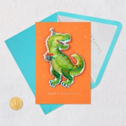 Hallmark T-Riffic Day Birthday Card -Hallmark Gift Shop Dimensional Dinosaur Birthday Card 959LAD4792 05
