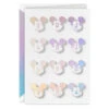 Hallmark Disney 100 Years Of Wonder A Day With Your Favorites Card -Hallmark Gift Shop Disney 100 Years Iridescent Foil Mickey Mouse Faces Card 859LAD9201 01