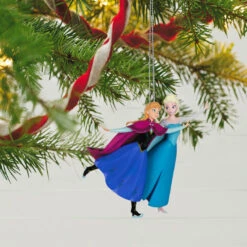Hallmark Disney Frozen 10th Anniversary Two Sisters, One Heart Ornament -Hallmark Gift Shop Disney Anna and Elsa Skating Keepsake Ornament 2799QXD6599 02