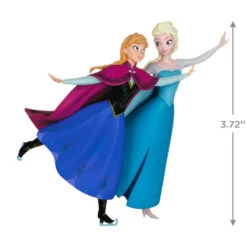 Hallmark Disney Frozen 10th Anniversary Two Sisters, One Heart Ornament -Hallmark Gift Shop Disney Anna and Elsa Skating Keepsake Ornament 2799QXD6599 03
