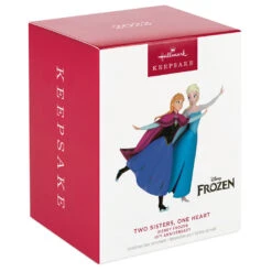 Hallmark Disney Frozen 10th Anniversary Two Sisters, One Heart Ornament -Hallmark Gift Shop Disney Anna and Elsa Skating Keepsake Ornament 2799QXD6599 04