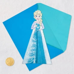 Hallmark Disney Frozen Elsa You Are Pure Magic Honeycomb 3D Pop-Up Card -Hallmark Gift Shop Disney Frozen Elsa Honeycomb Dress 3D PopUp Card 799WDR1283 07