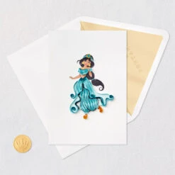 Hallmark Disney Princess Jasmine Magical Day Quilled Paper Handmade Card -Hallmark Gift Shop Disney Jasmine Quilled Paper Handmade Card for Her 1299LAD2857 05