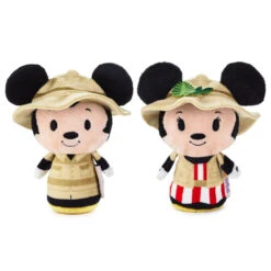 Hallmark Itty Bittys® Walt Disney World 50th Anniversary Jungle Cruise Mickey And Minnie Plush, Set Of 3 -Hallmark Gift Shop Disney Jungle Cruise Boat Mickey and Minnie itty bittys 1KDD2118 03