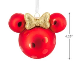Disney Minnie Mouse Ears Icon Blown Glass Hallmark Ornament -Hallmark Gift Shop Disney Minnie Mouse Ears Icon Christmas Ornament 3HCM4709 04