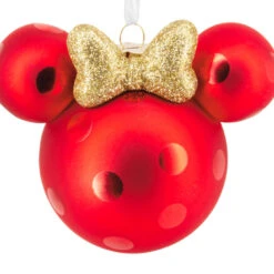 Disney Minnie Mouse Ears Icon Blown Glass Hallmark Ornament -Hallmark Gift Shop Disney Minnie Mouse Ears Icon Christmas Ornament 3HCM4709 06