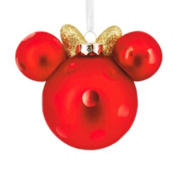 Disney Minnie Mouse Ears Icon Blown Glass Hallmark Ornament -Hallmark Gift Shop Disney Minnie Mouse Ears Icon Christmas Ornament 3HCM4709 07