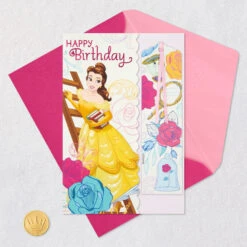 Hallmark Disney Beauty And The Beast So Much More Than A Princess Birthday Card With Bookmark -Hallmark Gift Shop Disney Princess Belle Birthday Card with Bookmark 699HKB9323 09