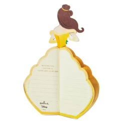 Hallmark Disney Beauty And The Beast Belle Heart Of Gold Honeycomb 3D Pop-Up Card -Hallmark Gift Shop Disney Princess Belle Honeycomb Dress 3D PopUp Card 799WDR1281 03