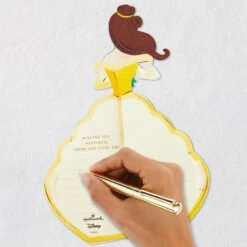Hallmark Disney Beauty And The Beast Belle Heart Of Gold Honeycomb 3D Pop-Up Card -Hallmark Gift Shop Disney Princess Belle Honeycomb Dress 3D PopUp Card 799WDR1281 07