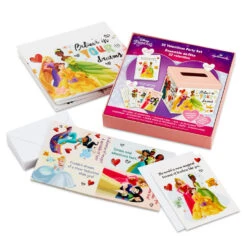 Hallmark Disney Princess Pink And White Kids Classroom Valentines Set With Cards And Light-Up Mailbox With Sound -Hallmark Gift Shop Disney Princess Valentines Cards Classroom Exchange Kit 5VBX2970 07