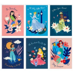 Hallmark Disney Princess Hellos Assorted Blank Note Cards, Pack Of 24