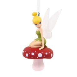 Disney Tinker Bell On Mushroom Hallmark Ornament