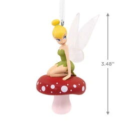 Disney Tinker Bell On Mushroom Hallmark Ornament -Hallmark Gift Shop Disney Tinker Bell on Mushroom Christmas Ornament 3HCM806 03