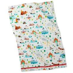 Hallmark Walt Disney World 50th Anniversary Park Attractions Tea Towel -Hallmark Gift Shop Disney World Park Attractions Dish Towel 1DYG2072 02