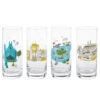 Hallmark Walt Disney World 50th Anniversary Park Attractions Glasses, Set Of 4 -Hallmark Gift Shop Disney World Park Attractions Drinking Glasses 1DYG2074 01