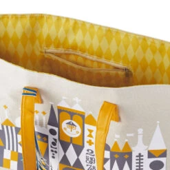 Hallmark Walt Disney World 50th Anniversary "it's A Small World" Canvas Tote Bag -Hallmark Gift Shop Disney World its a small world Ride Tote Bag 1DYG2075 03