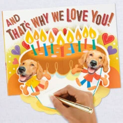 Hallmark The Hero We Depend On Pop-Up Birthday Card For Dad -Hallmark Gift Shop Dog Doing Chores PopUp Birthday Card for Dad 699MAN3823 08