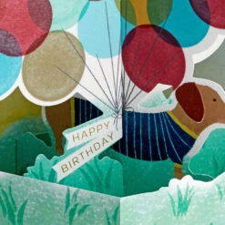 Hallmark All Day Happy 3D Pop-Up Birthday Card -Hallmark Gift Shop Dog and Balloons 3D PopUp Birthday Card 699WDR1215 04