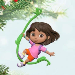 Hallmark Nickelodeon Dora Swinging Into Adventure Ornament -Hallmark Gift Shop Dora Swinging on Vine Keepsake Ornament 5QXI7522 02