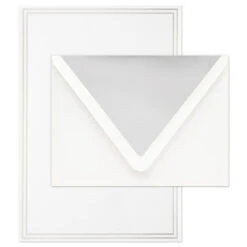 Hallmark Double Silver Border Stationery Set, Box Of 20 -Hallmark Gift Shop Double Silver Border Stationery Set 1499STN1134 03