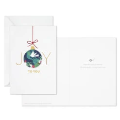 Hallmark UNICEF Peaceful Earth Ornament Boxed Christmas Cards, Pack Of 12 -Hallmark Gift Shop Dove and Globe UNICEF Boxed Christmas Cards 1URS2331 03