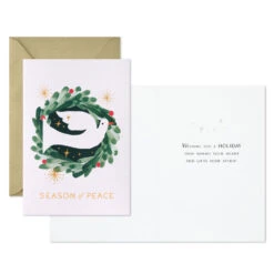 Hallmark Dove On Watercolor Wreath Boxed Christmas Cards, Pack Of 16 -Hallmark Gift Shop Dove in Pine Wreath Boxed Christmas Cards 1XPX2714 03
