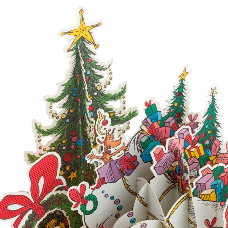 Hallmark Dr. Seuss™ How The Grinch Stole Christmas!™ Wreath 3D Pop-Up Christmas Card 6 Hallmark Dr. Seuss™ How The Grinch Stole Christmas!™ Wreath 3D Pop-Up Christmas Card - Image 4