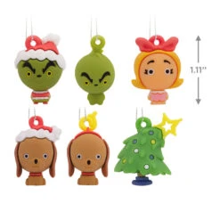 Mini Dr. Seuss's How The Grinch Stole Christmas!™ Shatterproof Hallmark Ornaments, Set Of 6 -Hallmark Gift Shop Dr. Seuss How the Grinch Stole Christmas Miniature Christmas Ornaments Set of 6 3HCM912 04